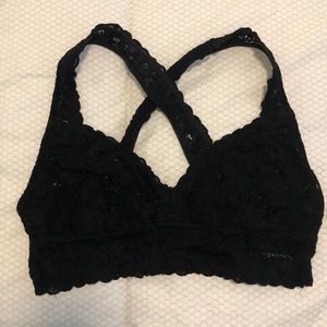 Black lace bralette